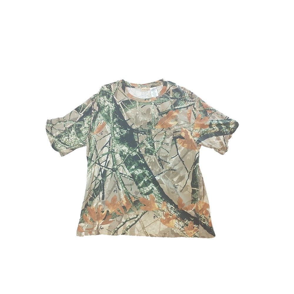 Outfitters Ridge Mens XL Fusion 3D Camo Pocket T-Shirt Cotton Green Brown